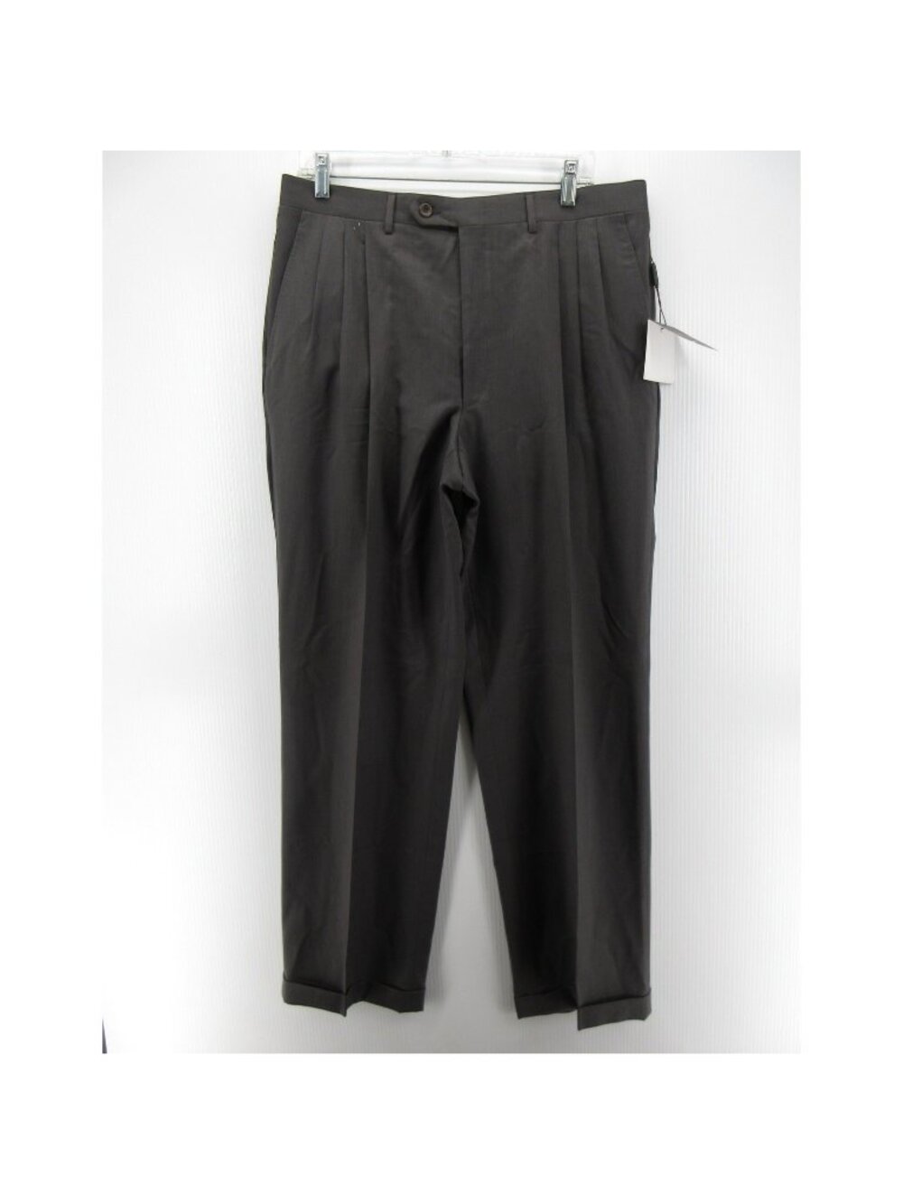 Canali Pants 36 Wool Pleated Trousers Cuffed Luxury Italy 36X32 NWT *